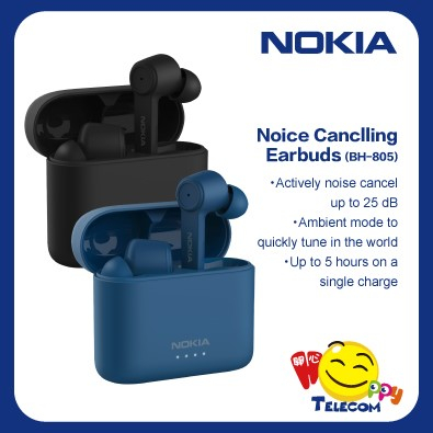 Nokia Noise Cancelling Earbuds BH-805 Best Bluetooth Wireless Headphone  Earphone Earpiece Headset