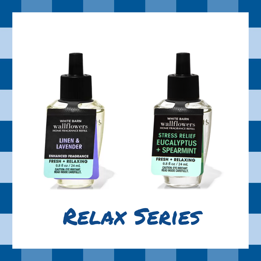 💯Original Bath And Body Works Wallflower Refill Scent 24ml & Wallflower Diffuser Relax Series