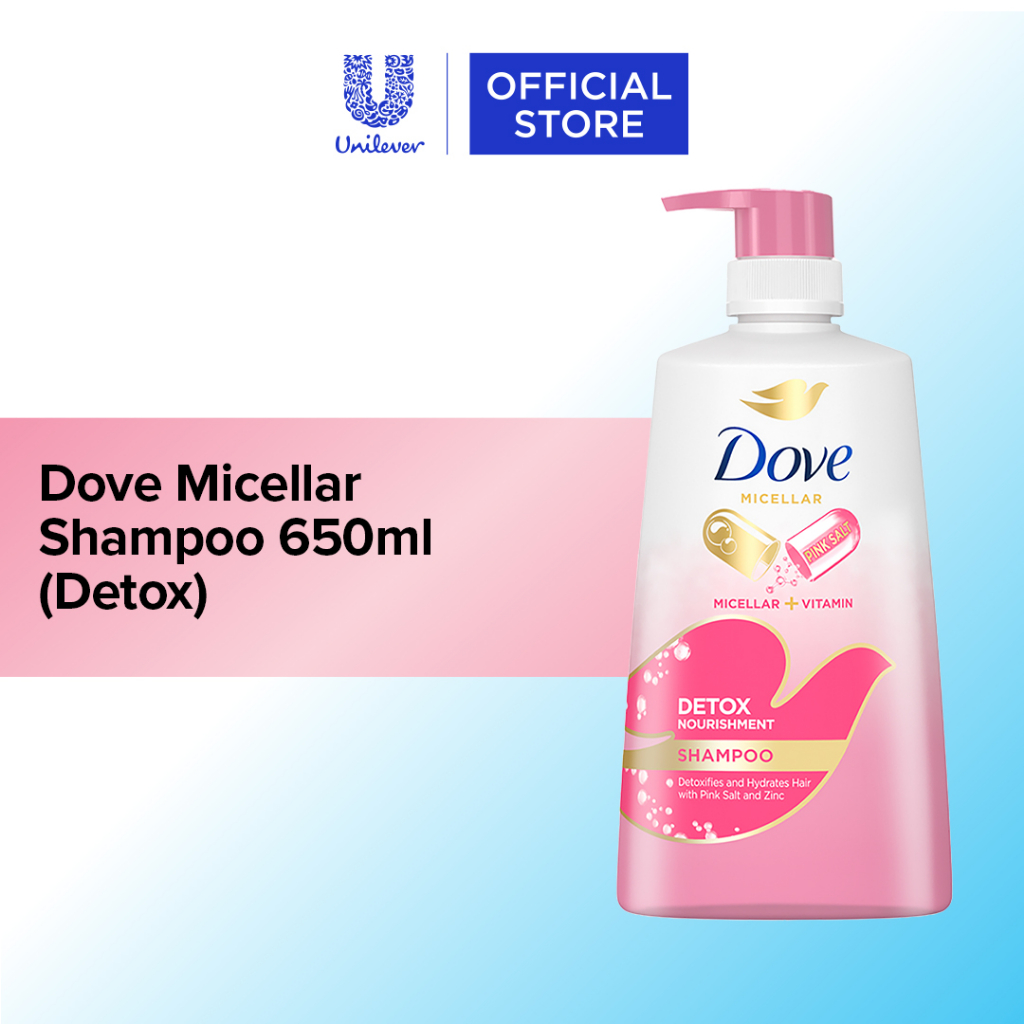 Dove Detox Nourishment Shampoo 650ml Shopee Singapore