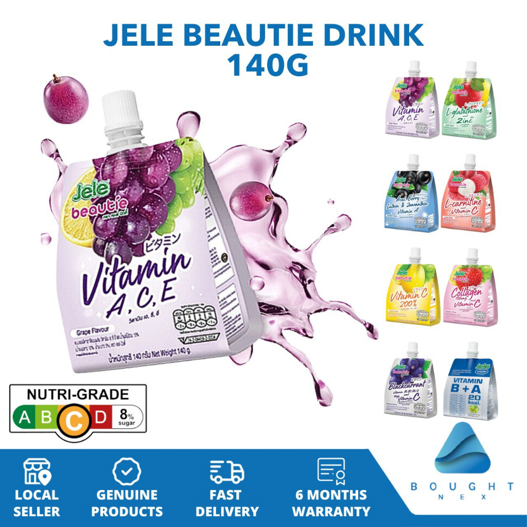 Jele Beautie Drink Jelly Thailand Collagen Glutathione Vitamin A C E