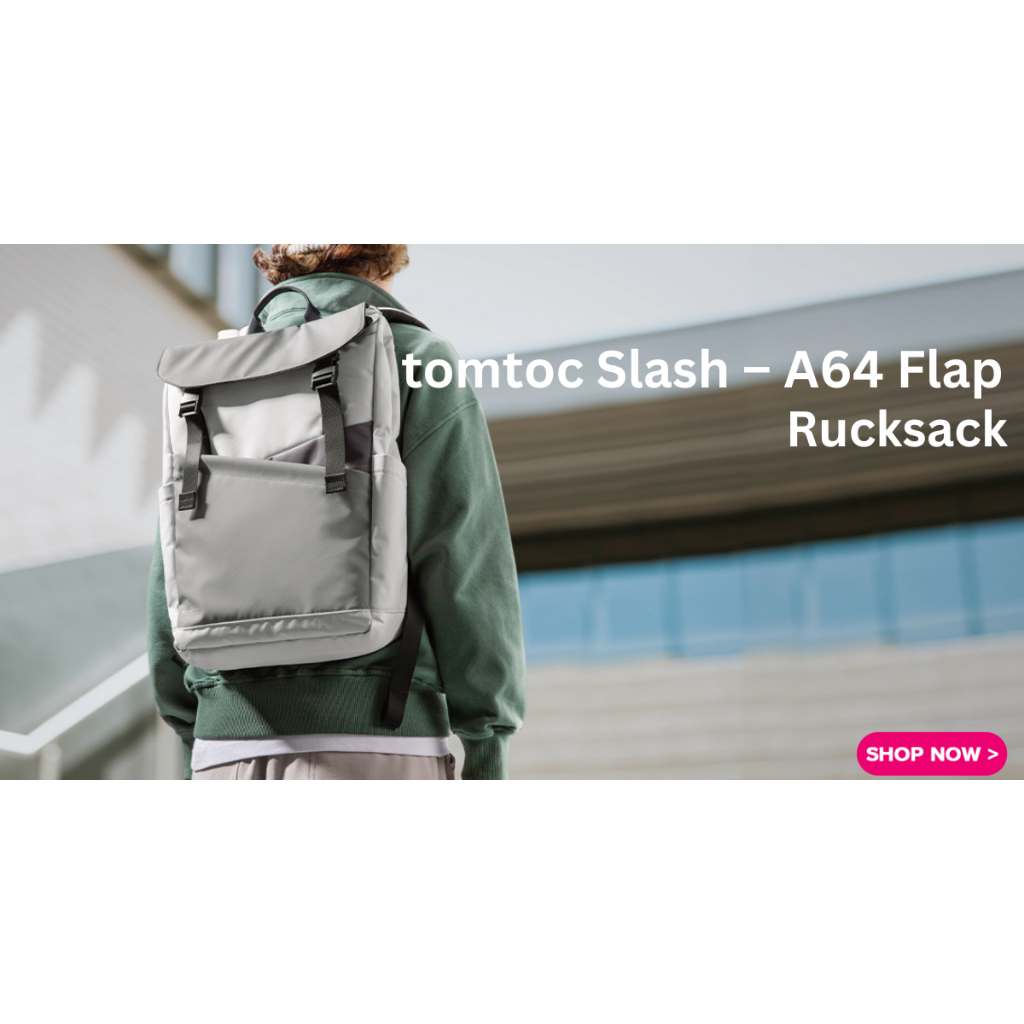 tomtoc A64 Flap Laptop Backpack, Lightweight, Water-Resistant College ...