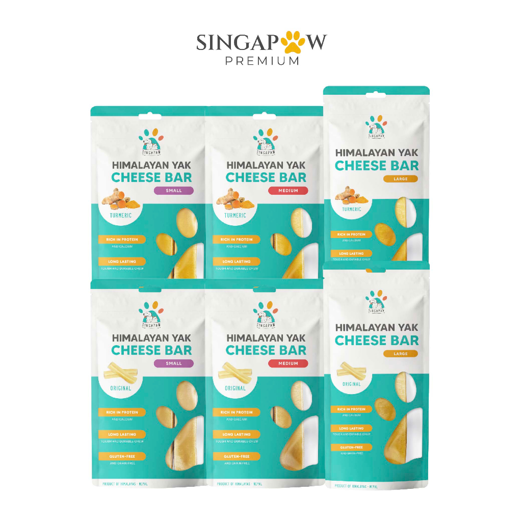 Singapaw Himalayan Yak Cheese Bar Assortment Dental Chew for