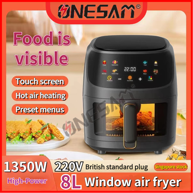 8L Large Capacity Visible Air Fryer 220V Household Multifunctional