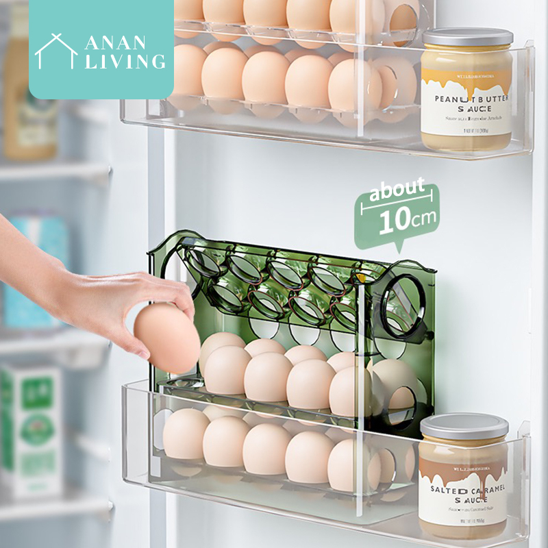 SG Stock Anan Egg Storage Tray Holder Refrigerator Side Door Storage