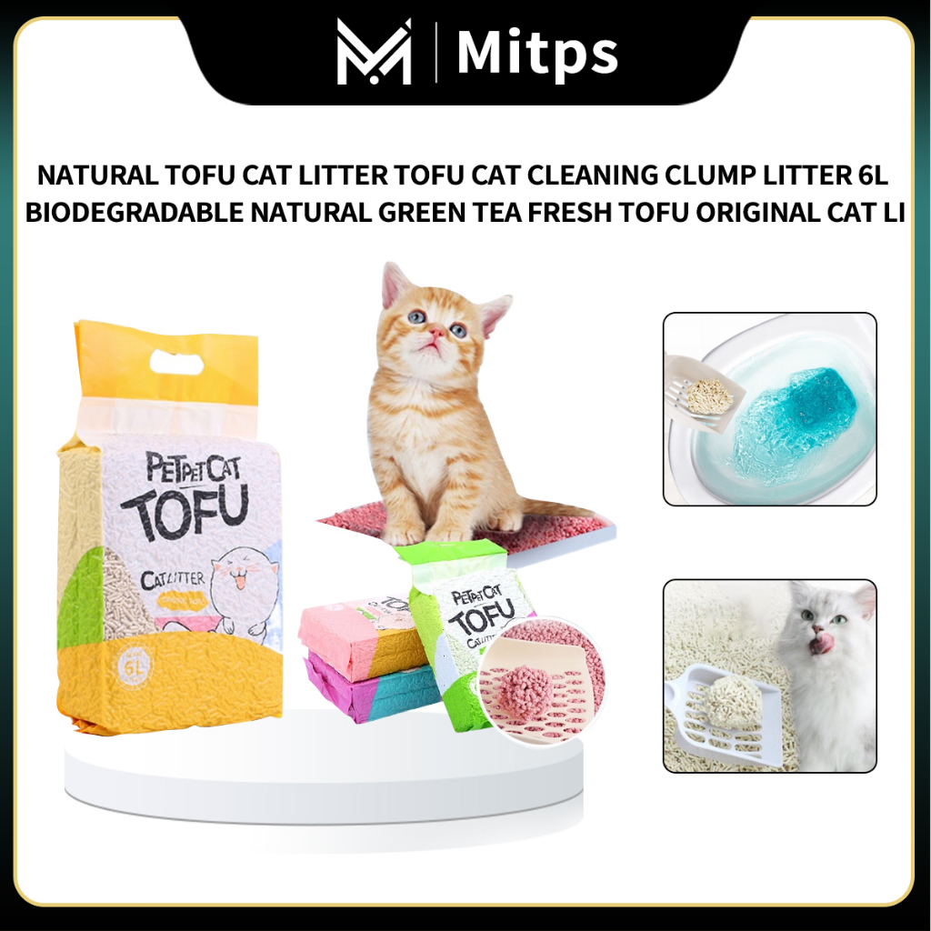 Natural Tofu Cat Litter Tofu Cat Cleaning Clump Litter 6L Biodegradable
