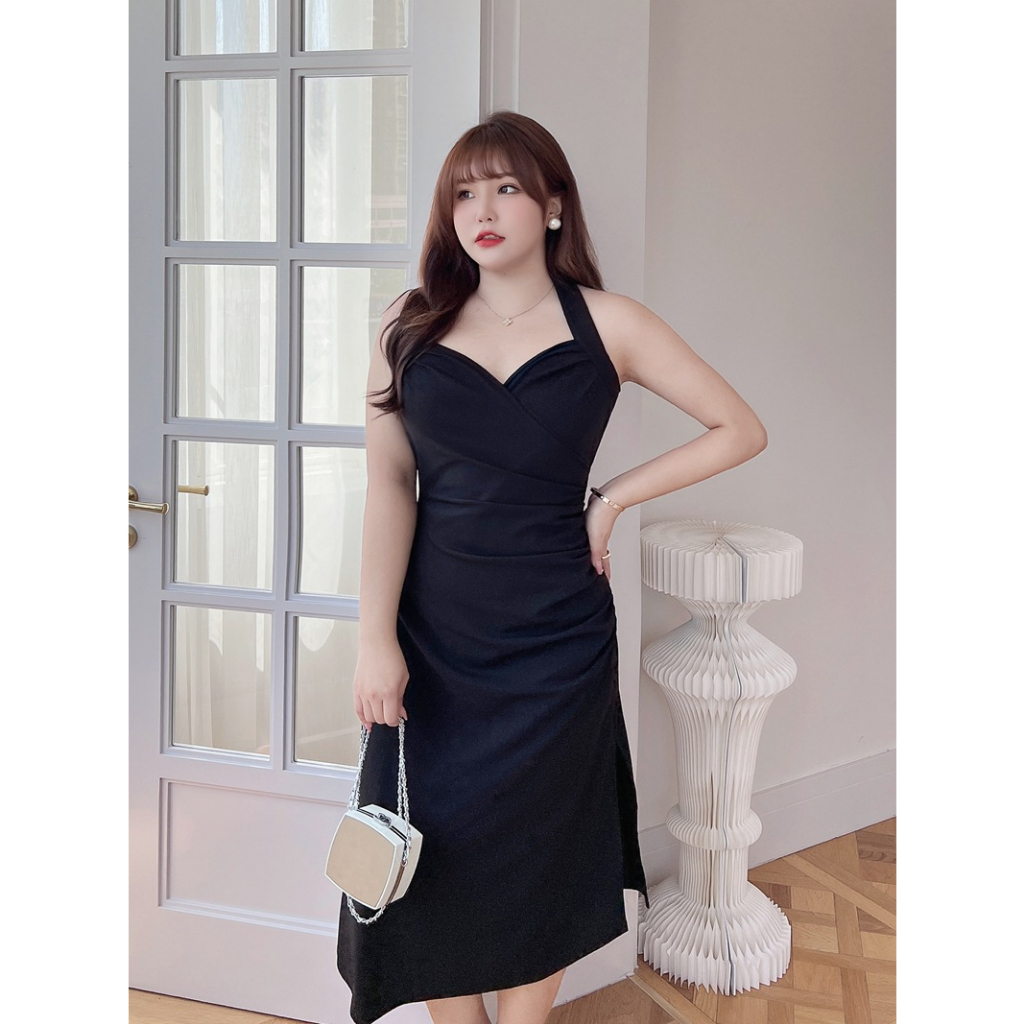crepe halter midi dress Bebe Women's Waffle Crepe Twist Sleeveless Maxi Dress, Size Small in Black Polyester/Spandex