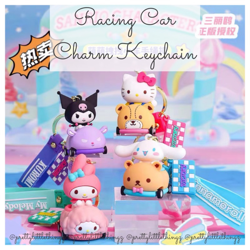 ️6 DESIGNS * SG READY STOCK * Racing Car Charm Keychain (Cinnamoroll ...
