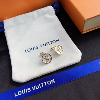 LOUIS VUITTON LV Floragram Earrings Golden Metal