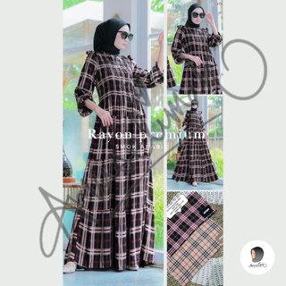 Checkered abaya deals