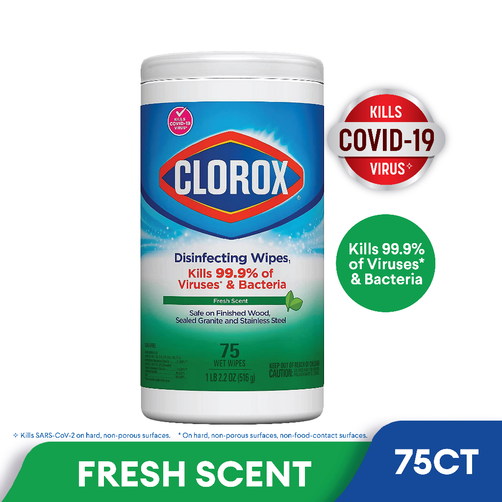 Clorox Disinfecting Wipes - Fresh Scent, 75s | Shopee Singapore