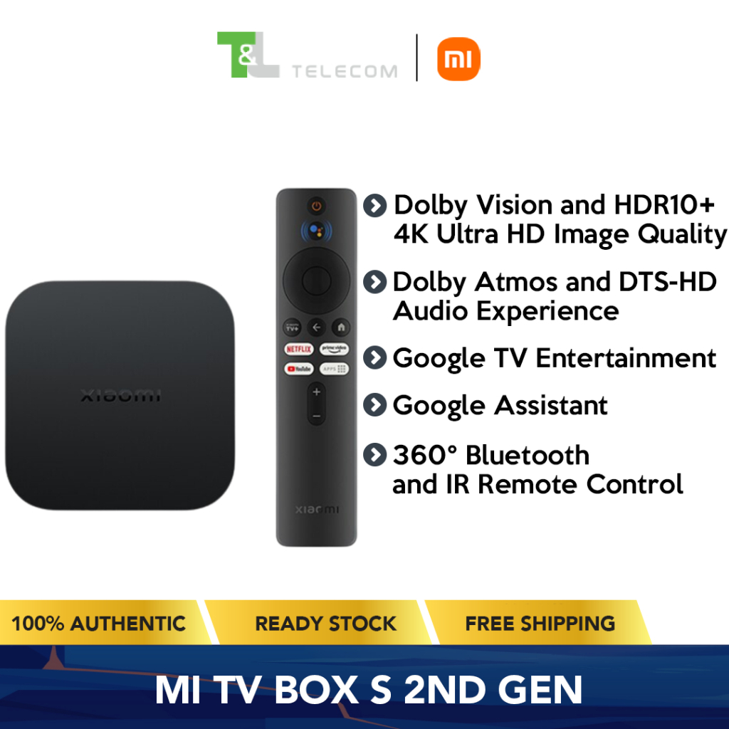 Xiaomi Mi Box S 4K HDR Streaming Media Player with Remote Control