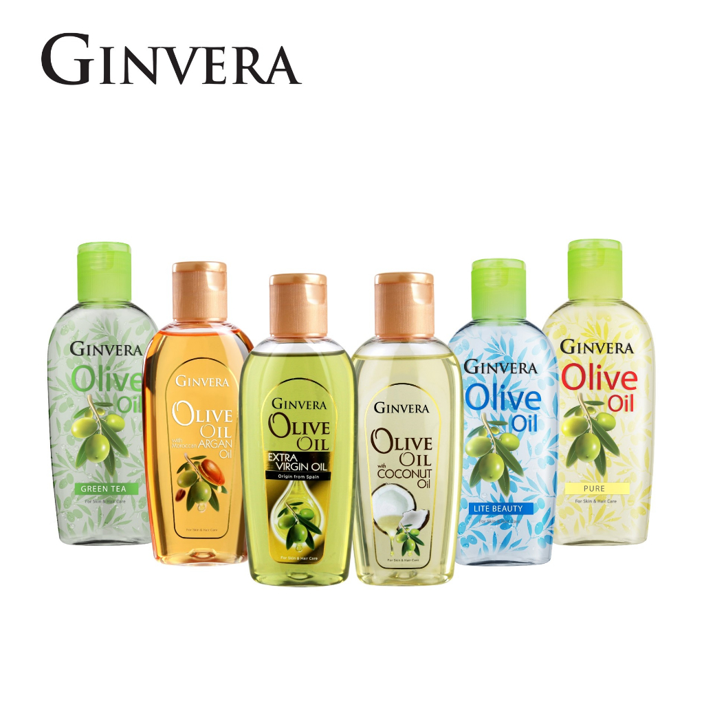 GINVERA Olive Oil 150ml for Hair/ Face/ Body Green Tea/Argan