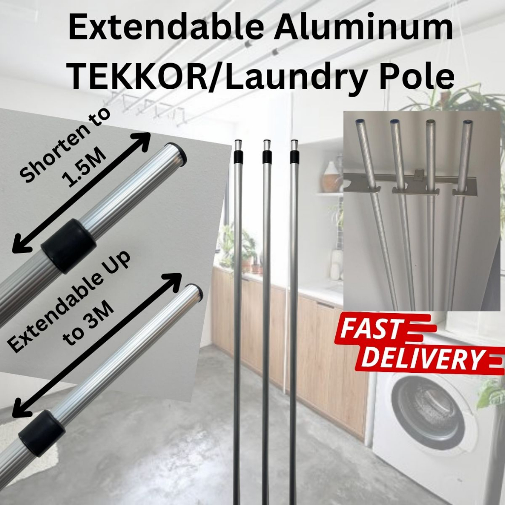 Aluminium Laundry Pole Clotheslines Substitute for Bamboo Pole