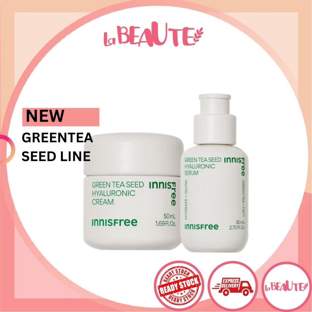 Innisfree Green Tea Seed Serum and Hyaluronic Cream Ready Stocks