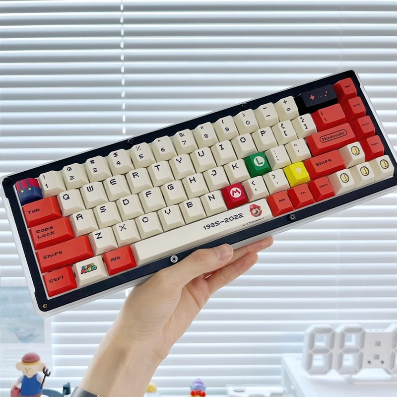 Mario Keycap cherry profile pbt dye sub for mechanical keyboard akko