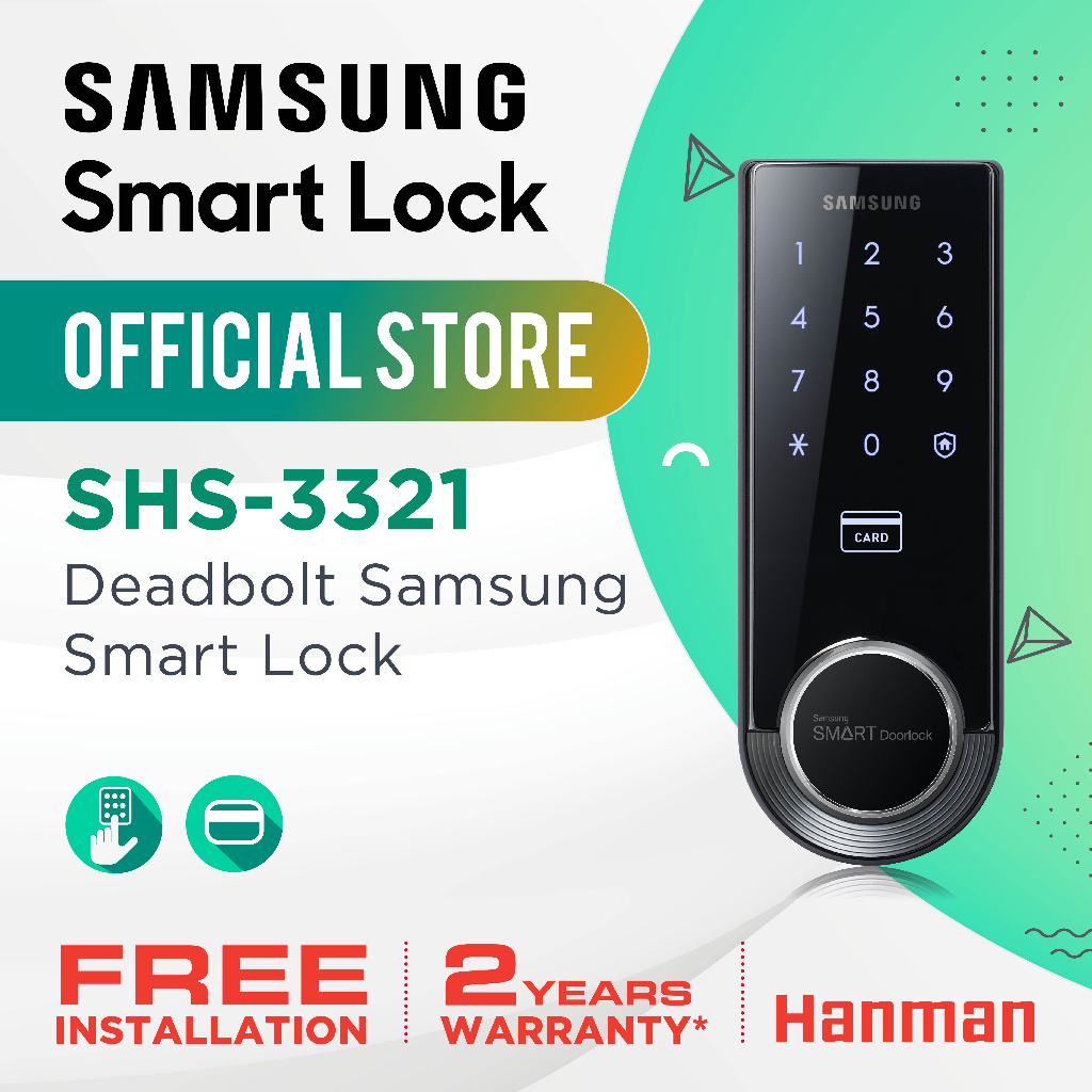 SHS3321 Samsung Deadbolt Digital Door Lock Shopee Singapore