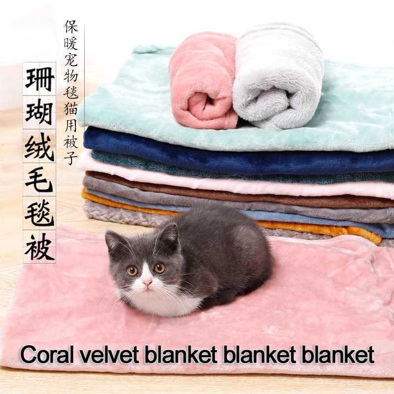 Pet Blanket Cat Dog Mat Warm Pet House Double Sided Dog Nest Mat Pet
