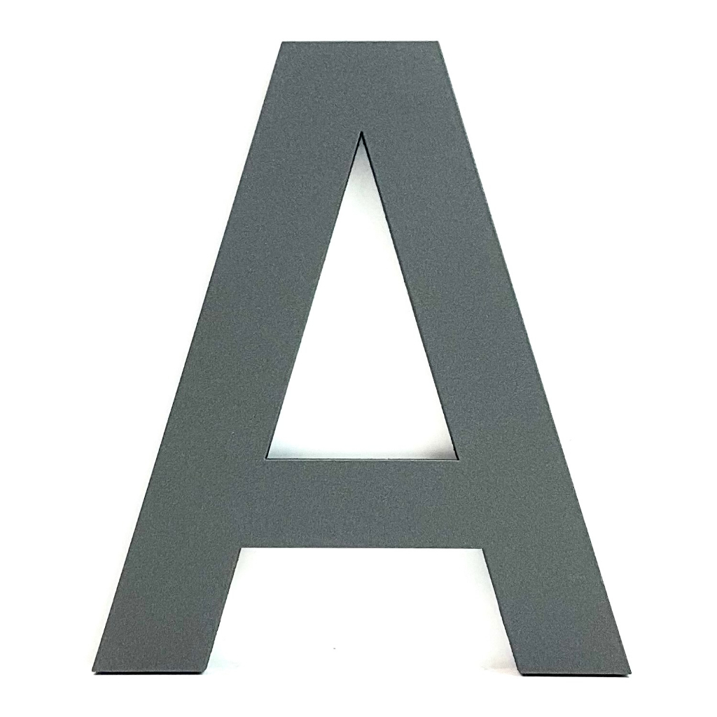 A ( Letter A ) | Grey | Large House Or Unit Numbering Acrylic Sign ...