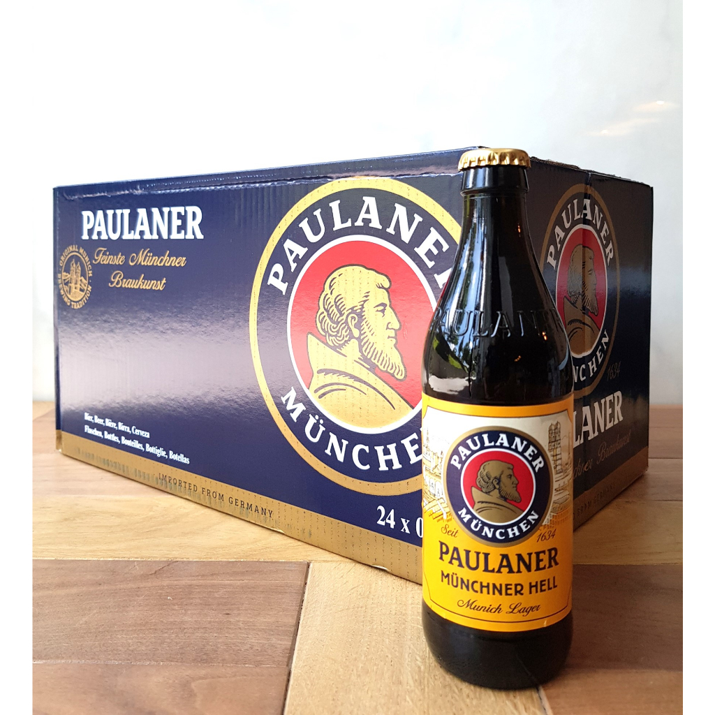 Paulaner Original Munich Hells Lager, 4.9 abv (20 x 500ml Bottle) BBD Nov 2024 Shopee Singapore