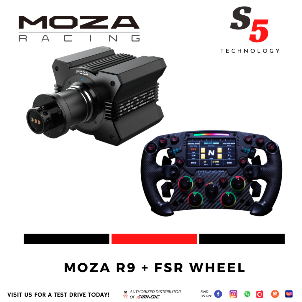 Moza R9 direct drive / Moza R9 Wheelset / RS steering wheel / Moza CS ...