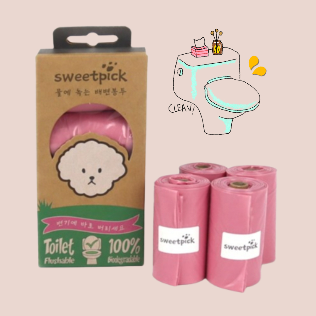 SWEETPICK Flushable Poop Bag Eco friendly Poop Bags Biodegradable