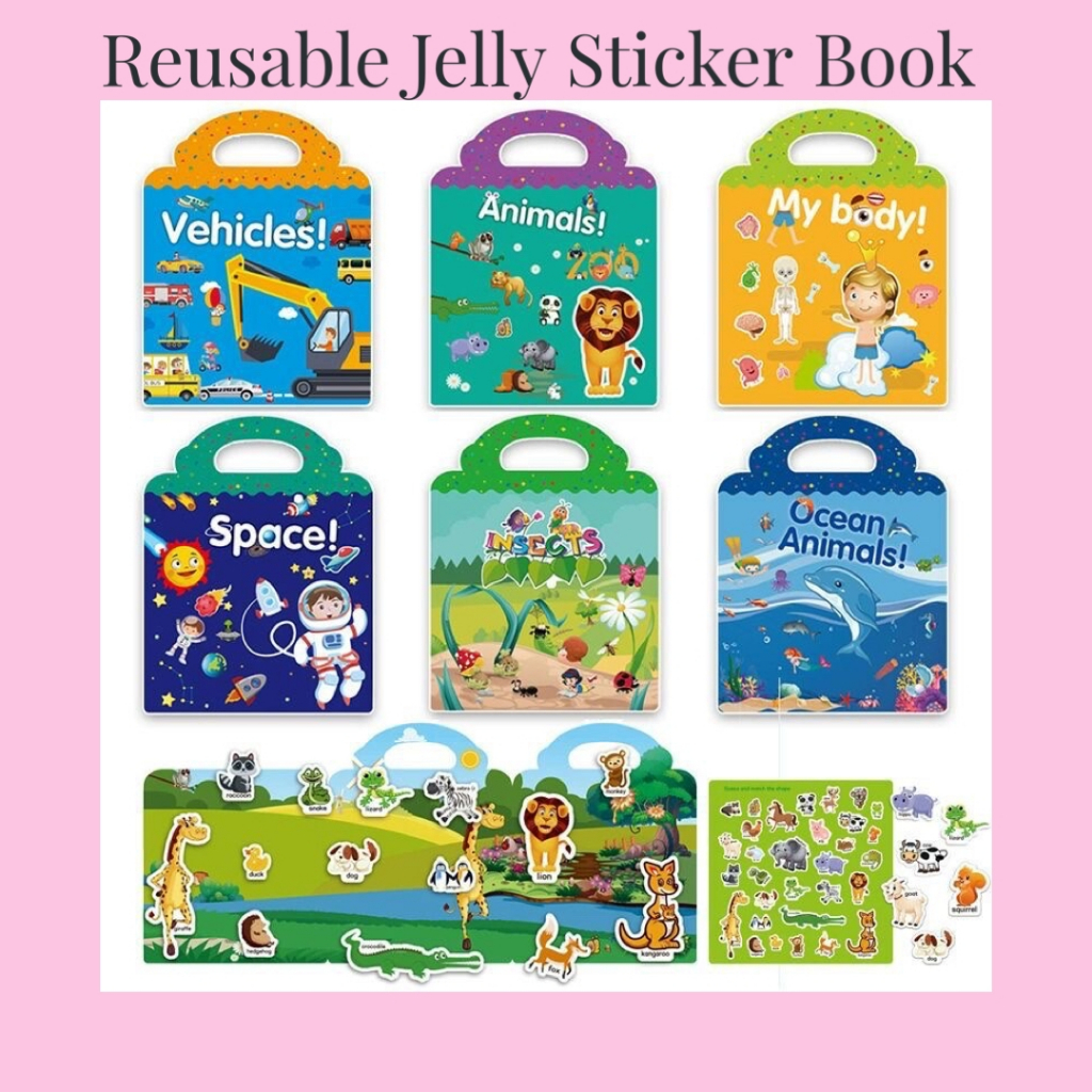 [SG SELLER]Kids Education Reusable Sticker Book Educational Toys For Kids Birthday Goodie Bag for Kids Educational Gift