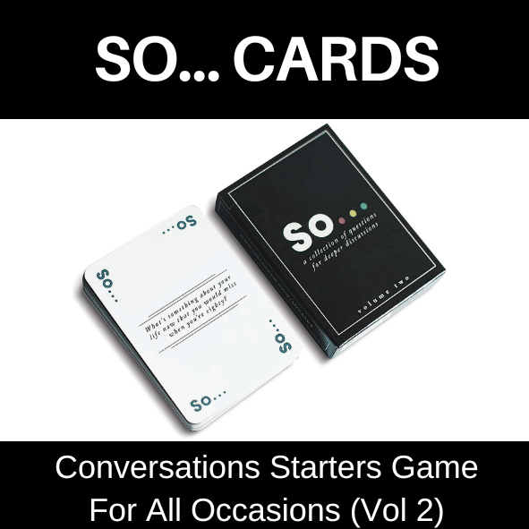 So Cards Deep Conversation Starters – Question Card Game for All ...