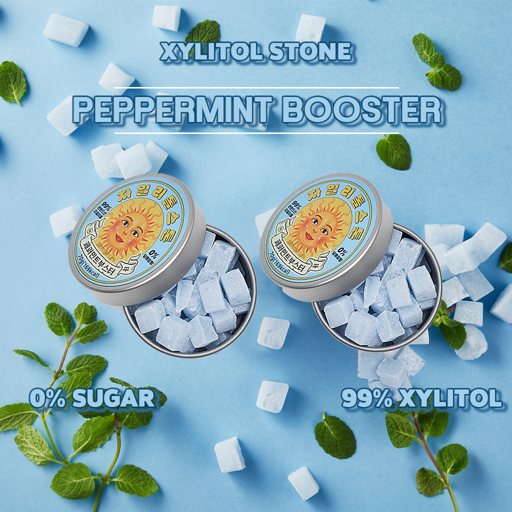 [Xylitol Stone] Xylitol Candy Sugar Free Peppermint (70g*2)- Vegan ...