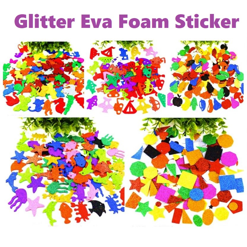 Glitter Eva Foam Sticker Self Adhesive Eva Foam Sticker Animal