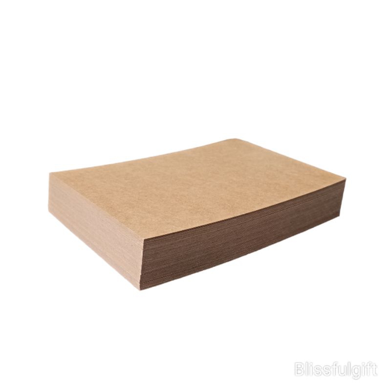 [SG Instock] 50pcs 350gsm Plain Thick Kraft Paper Cardstock Blank Greeting Card DIY Postcard for