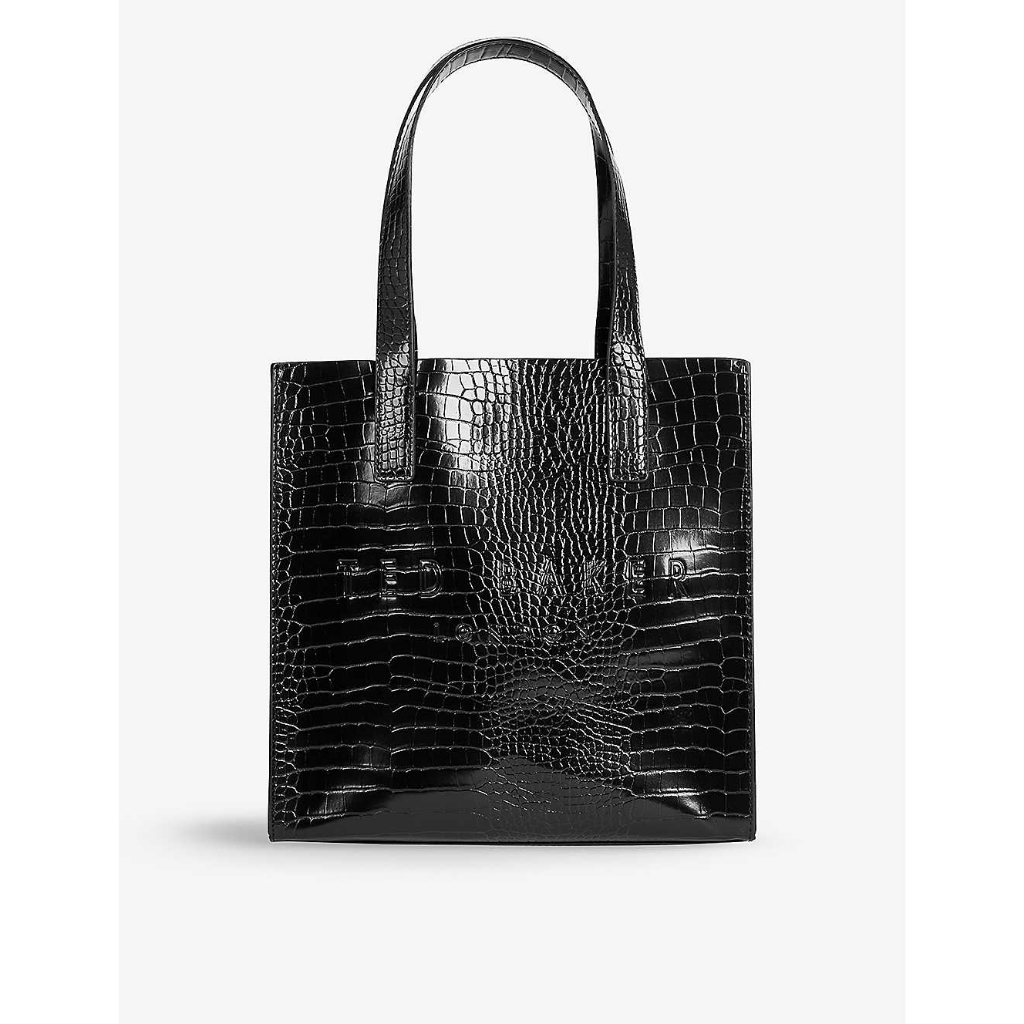 ⭐️AUTHENTIC⭐️Ted Baker Bag FAUX LEATHER Crosshatch Tote