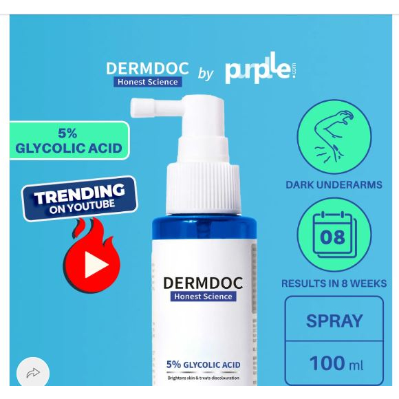 Dermdoc 5 glycolic acid underarm treatment 100ml Shopee Singapore