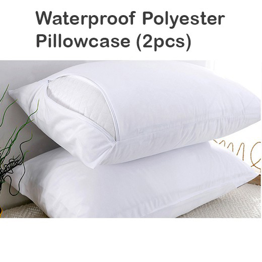 (SG STOCK) Waterproof Pillowcase 2 Pcs / Pillowcase with Zipper/ Smooth ...