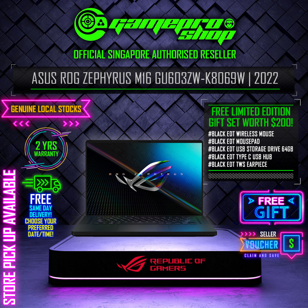 ASUS ROG Zephyrus M16 GU603ZW-K8069W / i9-12900H / RTX 3070Ti / 15.6