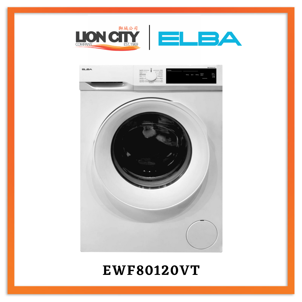 ELBA EWF 80120 VT 8KG FRONT LOAD WASHER / washer machines / 8kg washer
