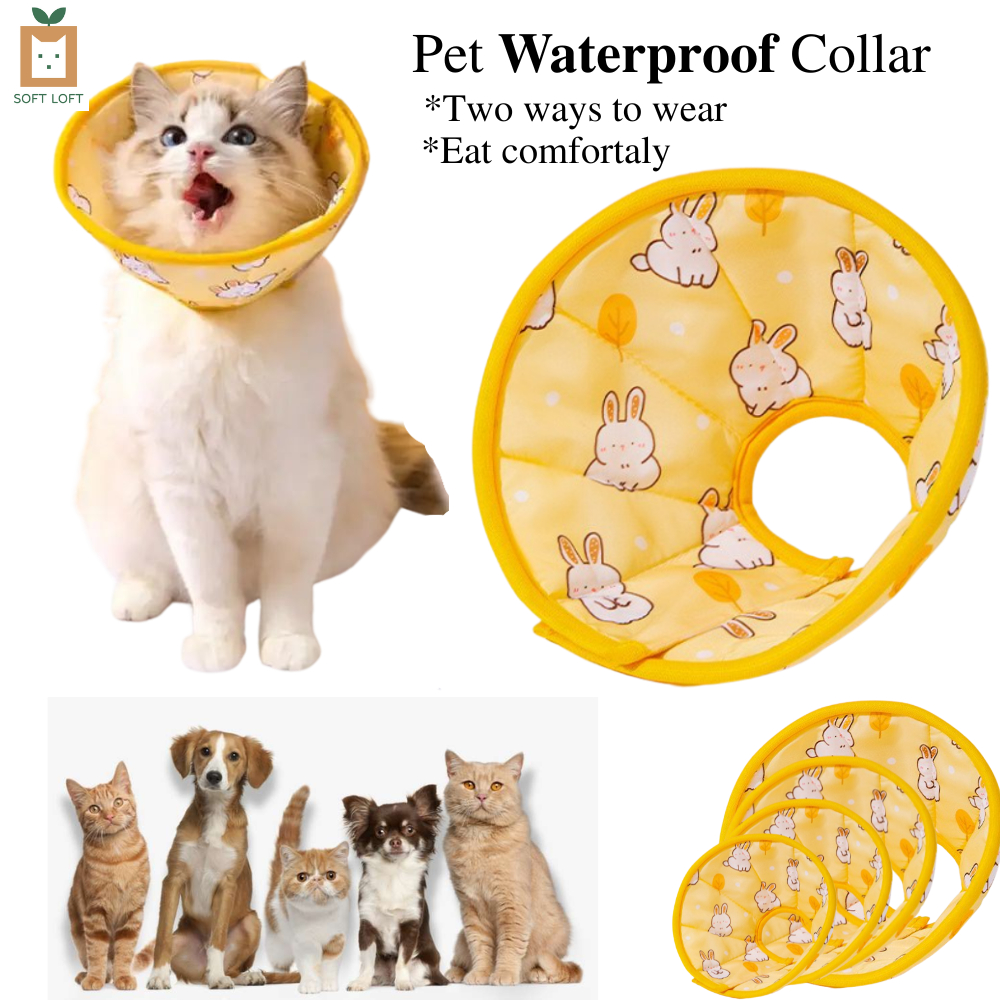 Pet Collar Dog Cat Cone Waterproof Cat Dog Cone Collar Soft for Head