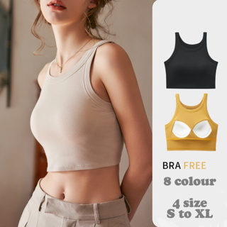 Sleeveless Push Up Sports Bras for Women Cute Tank Solid Crop