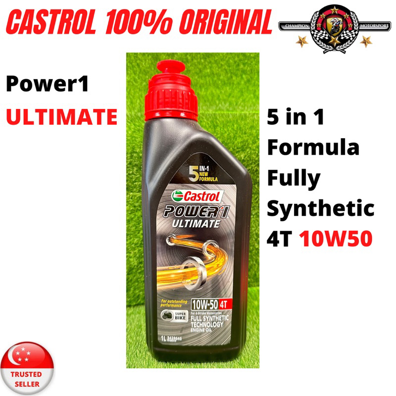 Castrol Power1 Ultimate 4T 10W50 Full Synthetic Engine Oil For Bikes ...