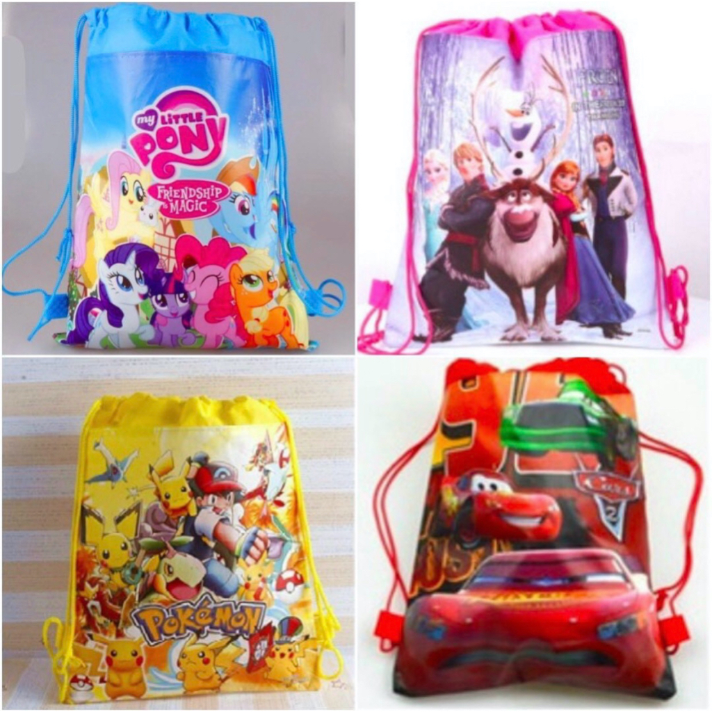 [SG SELLER] Kids Birthday Goodie Bag Drawstring Bag Loot Bag Party Bag ...