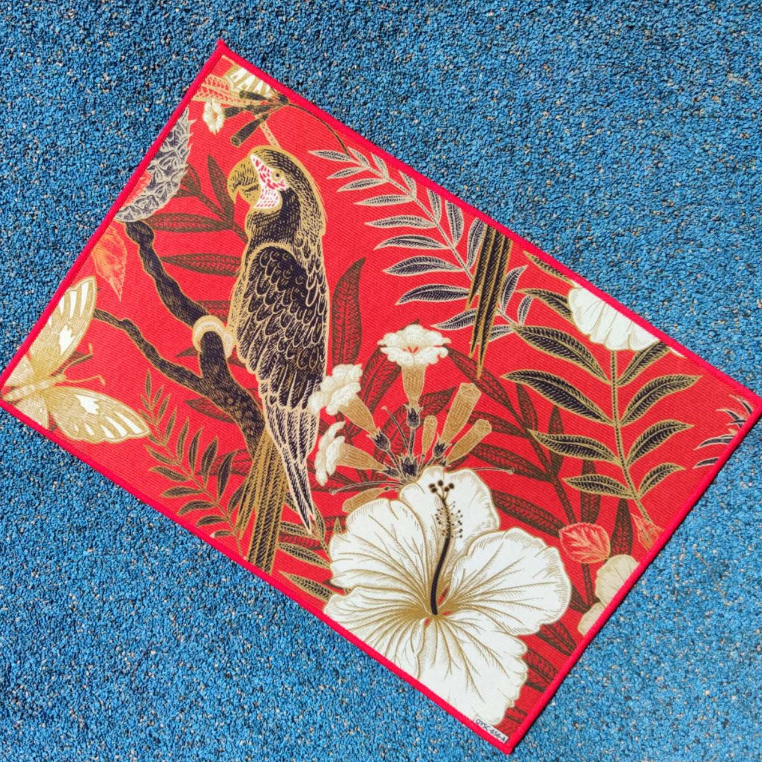 🔥SG STOCK🔥 Red Festive Floor Mats, Beautiful Style Washable NonSlip