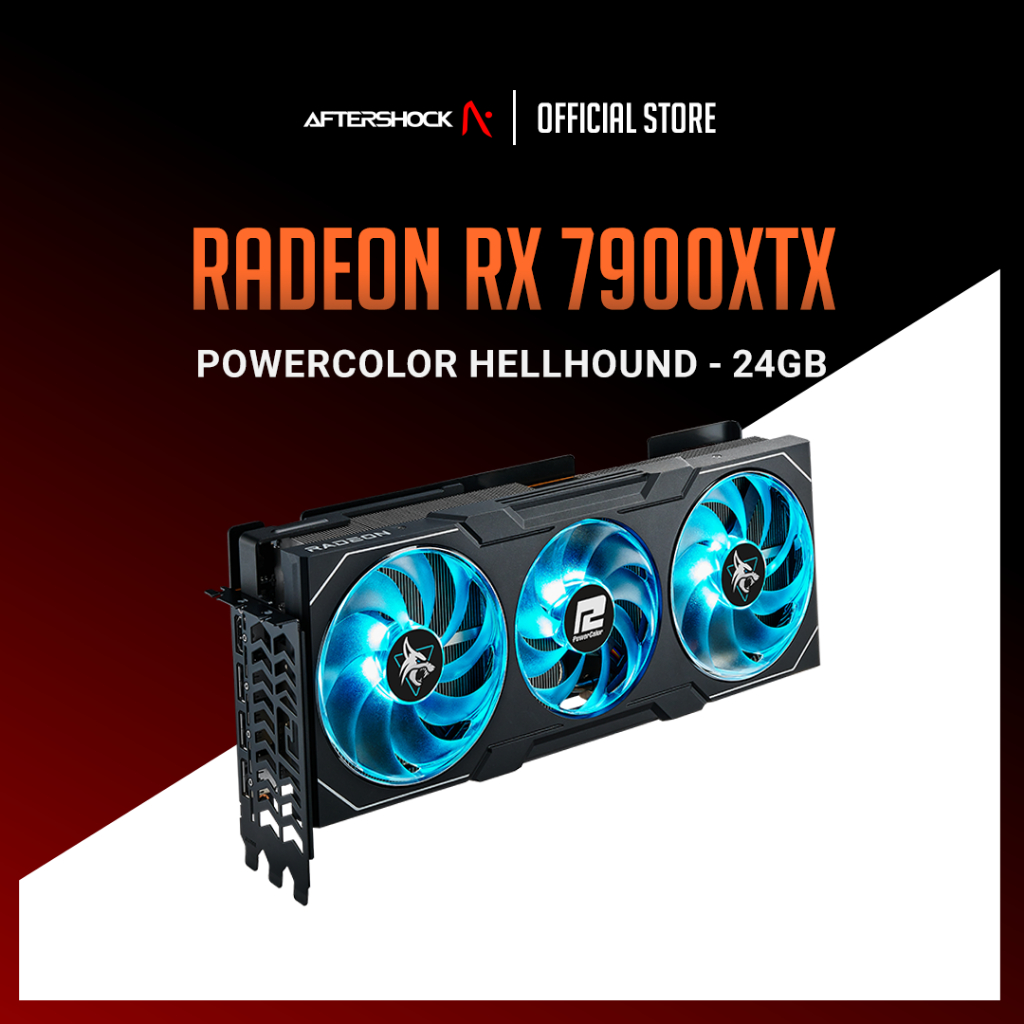 Powercolor Radeon Rx 7900xtx Hellhound Amd Radeon Gpu 24gb Gddr6 Vram Shopee Singapore