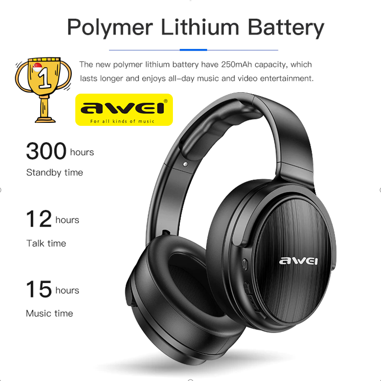 Awei A770BL A780 Sport Wilreless Stereo Headset Bluetooth Gaming ...