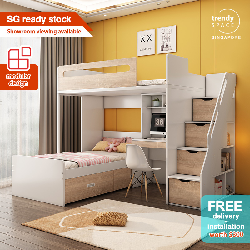 [SG Seller] Loft bed Modular bunk bed Kids bunk bed Double decker