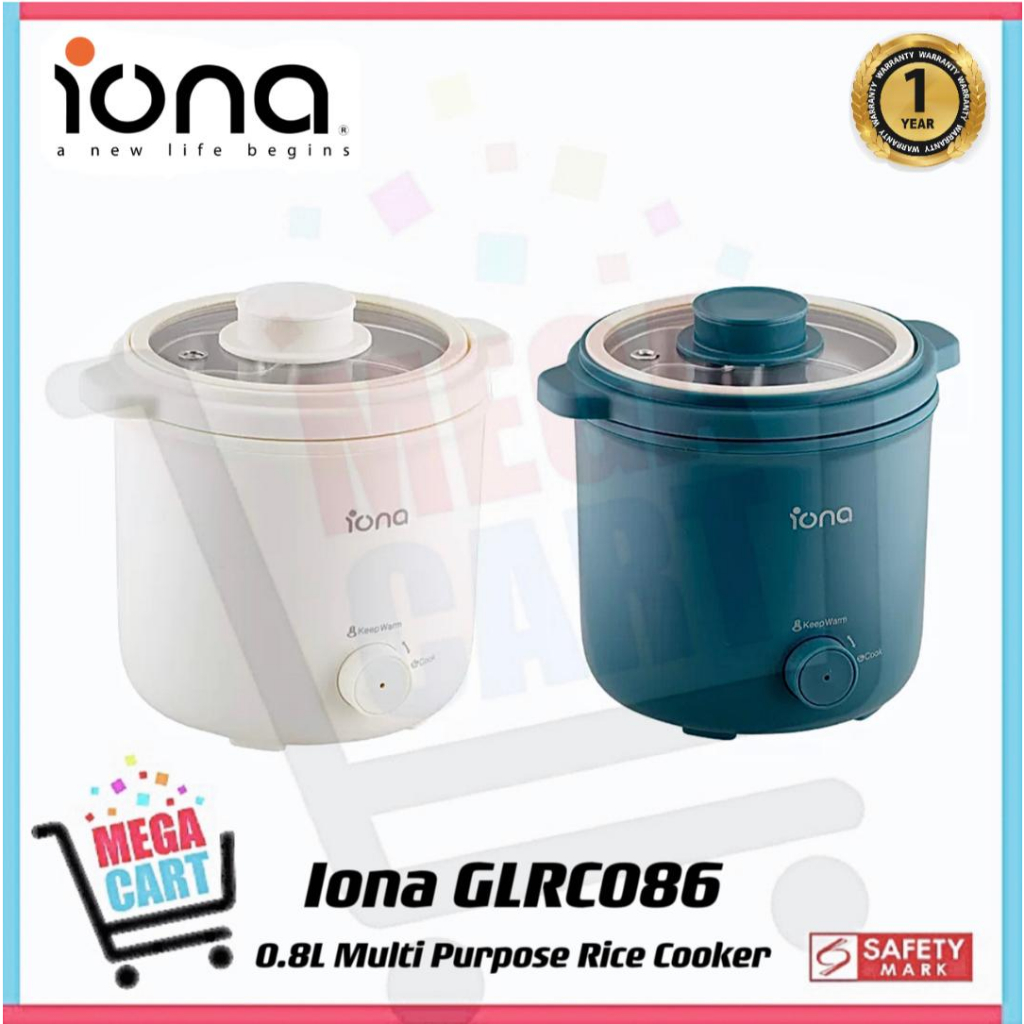 Iona 0.8L Multi Purpose Mini Rice Cooker GLRC086 | GLRC 086 (1 Year ...