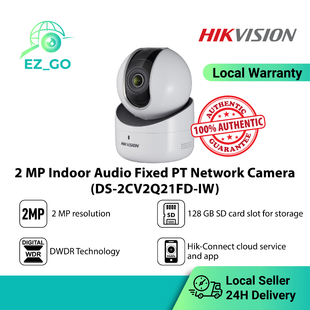 [Authentic] HIKVISION 2MP Indoor Audio Pan &Tilt Wifi Network Camera DS ...