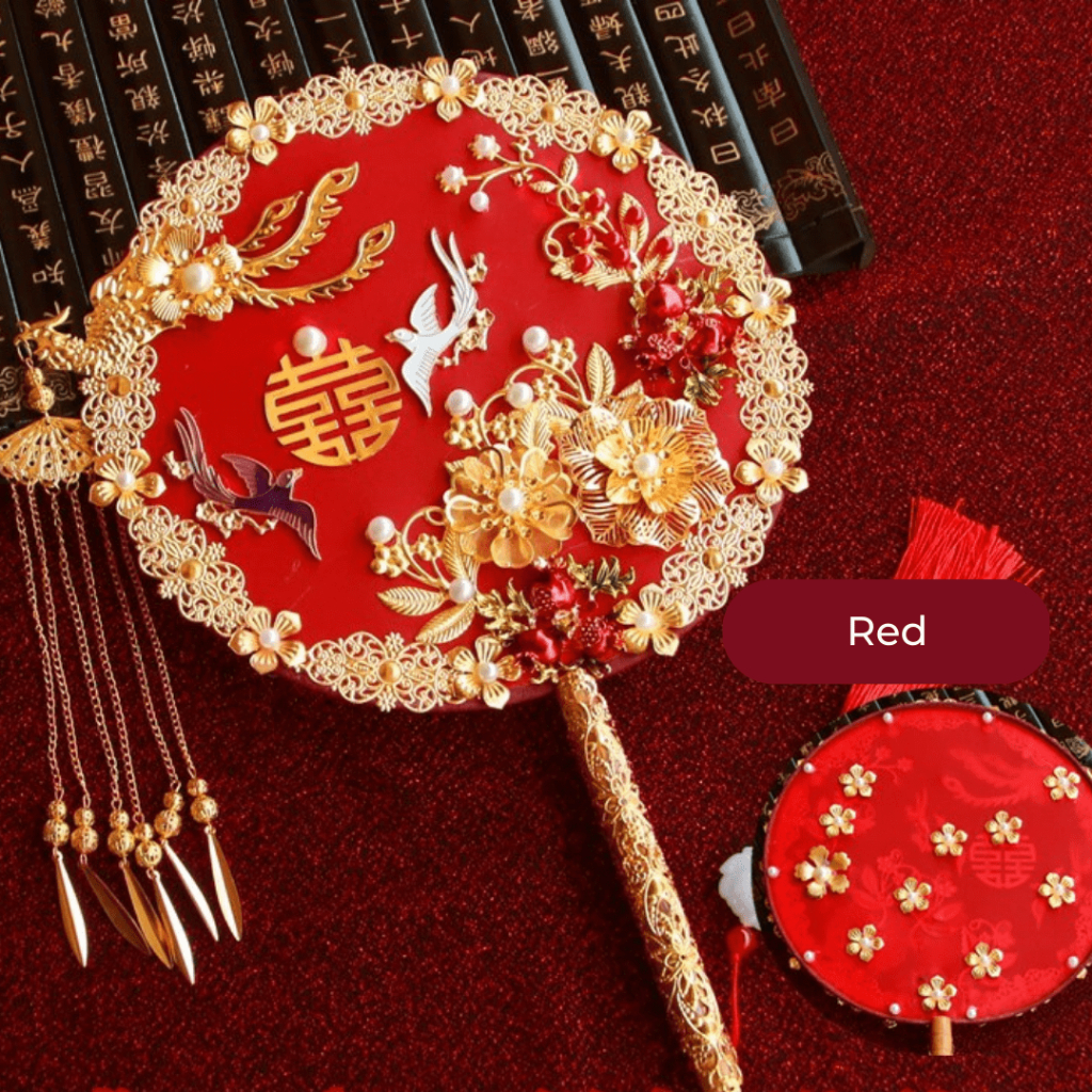 Chinese Wedding Kua Oriental Fan 扇子 (4 Designs) | Shopee Singapore