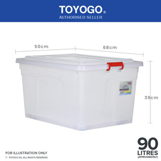 Toyogo 9508 9509 Storage Box With Wheels | Shopee Singapore