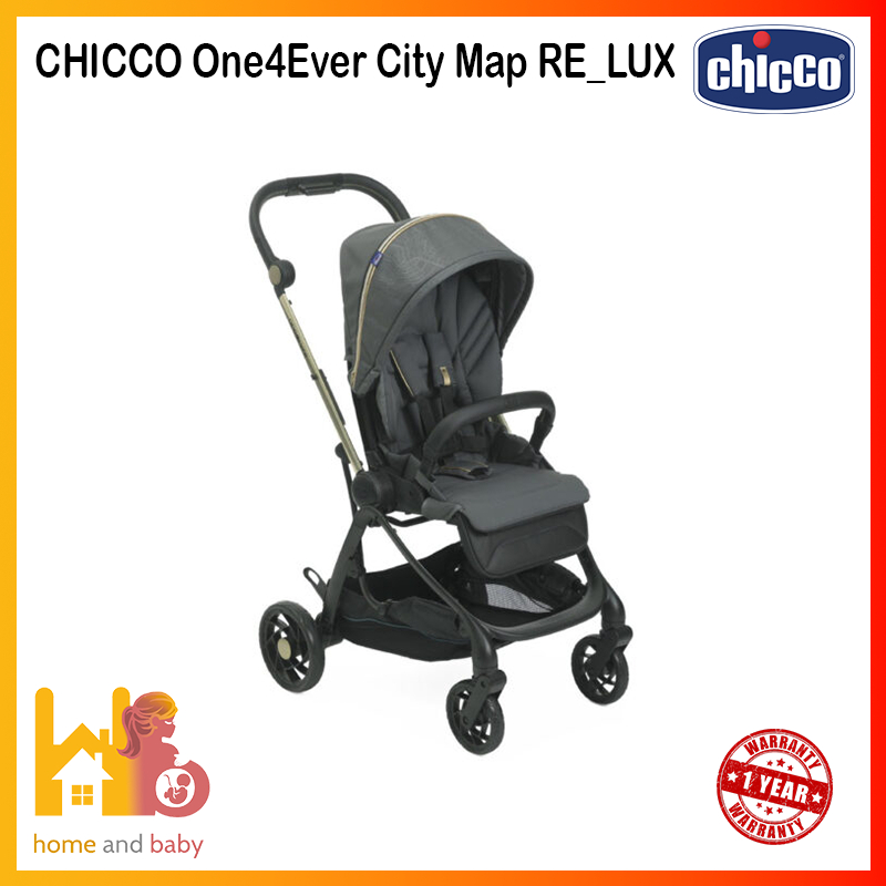 Chicco One4Ever City Map RE_LUX Stroller (Ues up to 22kg) with