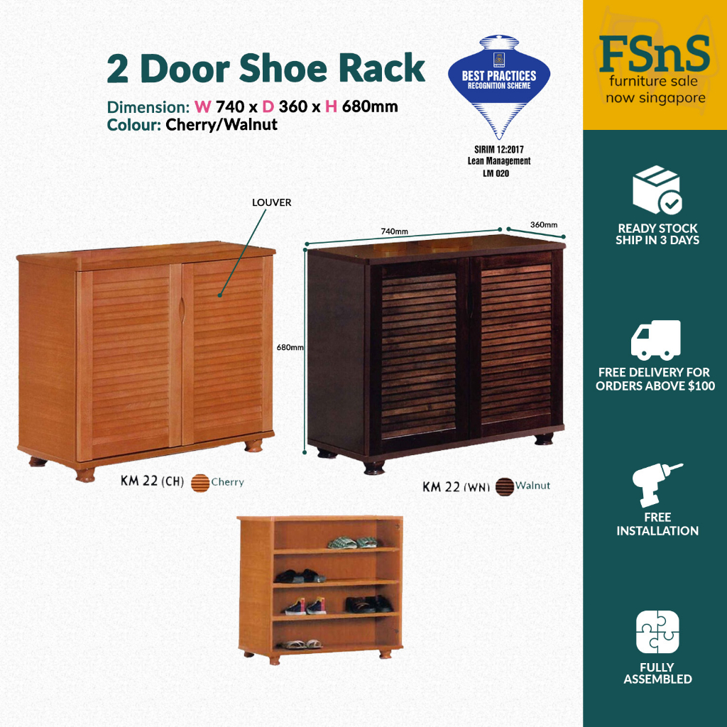 SG Ready Stock KM22 New Wooden Shoe Rack Shopee Singapore