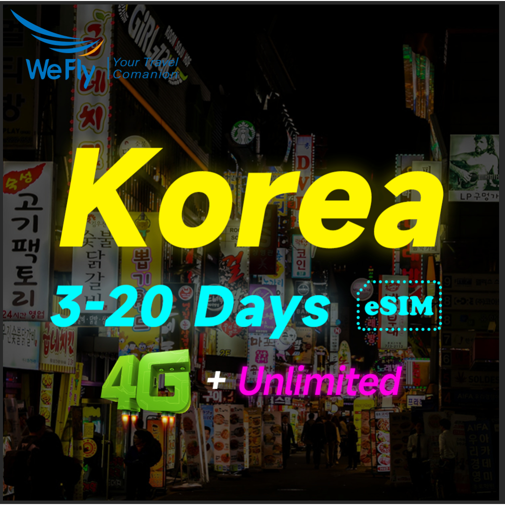 Korea eSIM 315 Days Unlimited 4G High Speed Data SKT Korea SIM Card